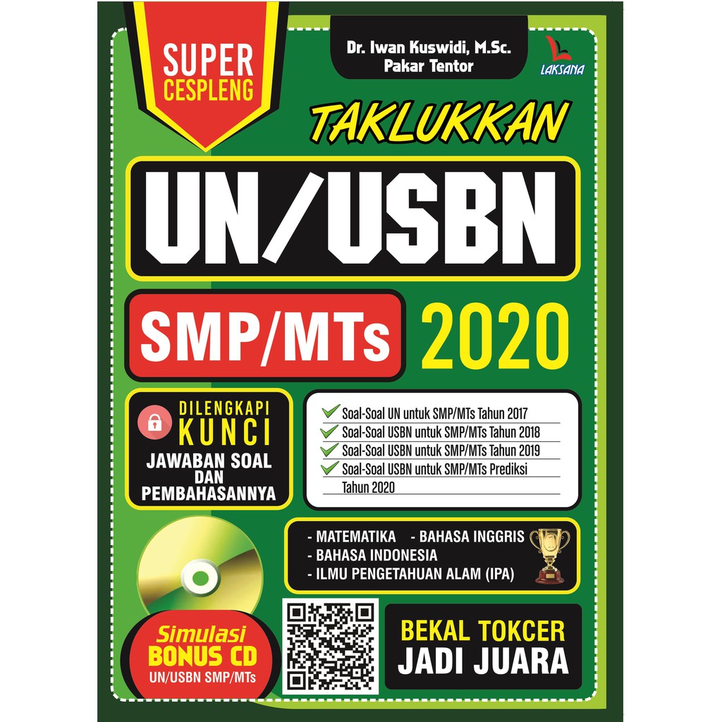

Buku Super Cespleng Taklukkan UN USBN SMP MTs 2020 - LAKSANA