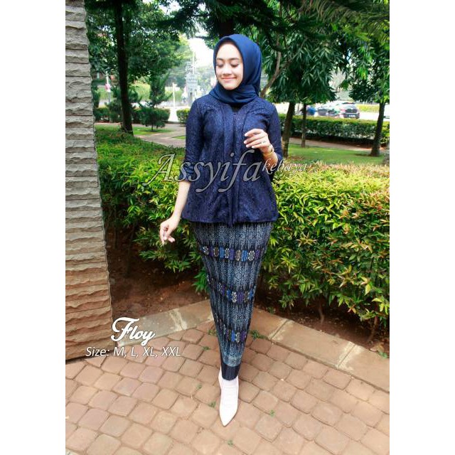 SET KEBAYA FLOY - BAJU PESTA WANITA - KEBAYA BRUKAT IMPOR - MODERN KEBAYA