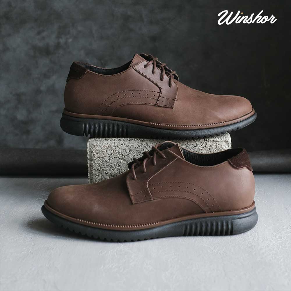 Sepatu Casual Kulit - Winshor - Grandos - CH Brown