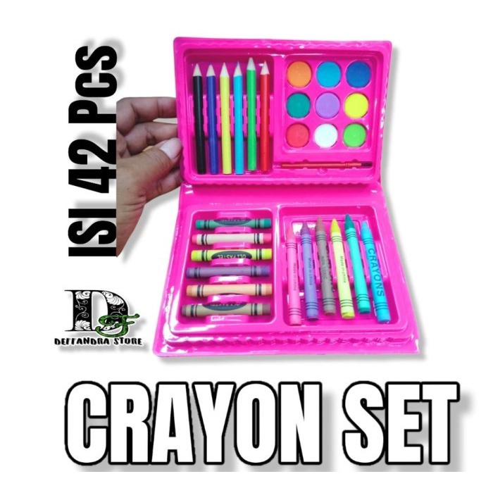 

Crayon set drawing colour 42 pcs alat menggambar anak