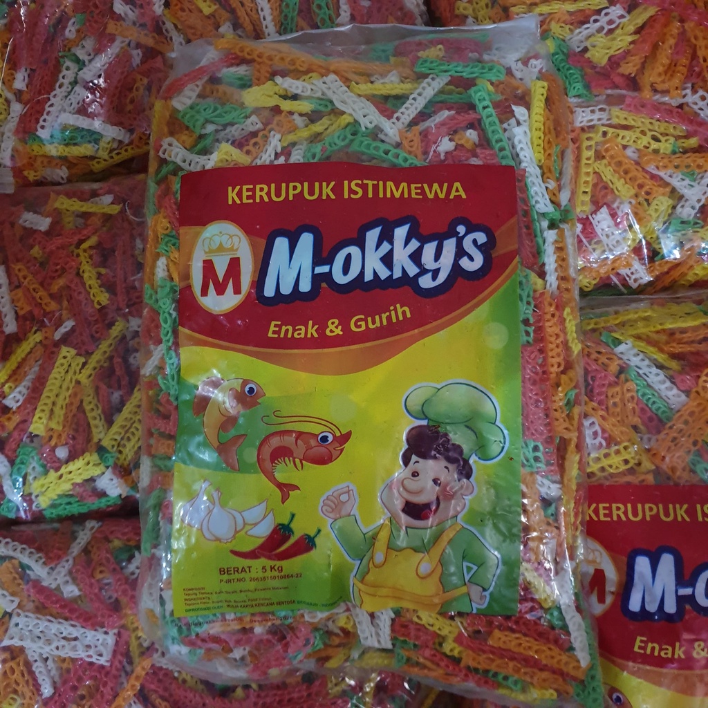 [Bal] Kerupuk Krupuk Mentah Mawar Kepang warna warni M-Okky's - Okys*