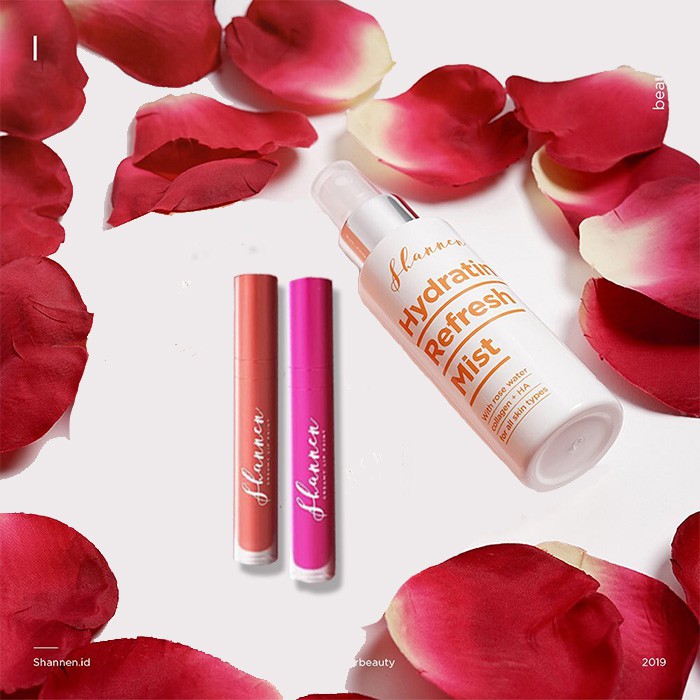 PAKET HEMAT  Original Facemist + 2 Lipstick Shannen