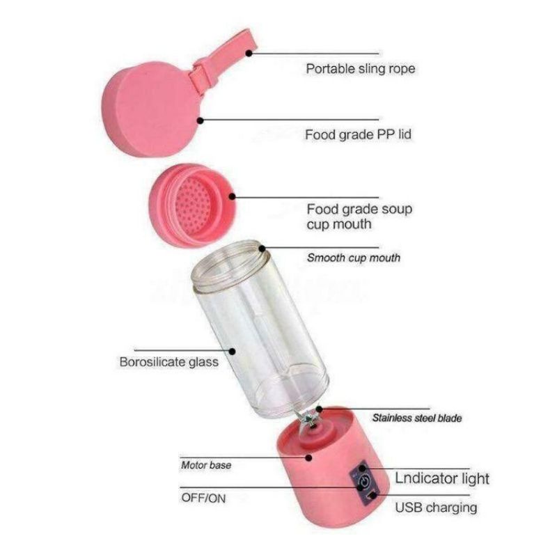 Blender mini portable blender jus serbaguna juicer buah rechargeable