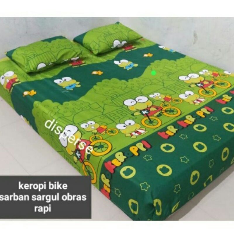 sprei karakter keropi size 120x200,160x200,180x200,200x200