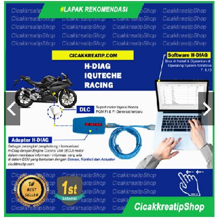 IQUTECHE SCANNER MOTOR INJEKSI HDIAG (UNTUK MOTOR HONDA)