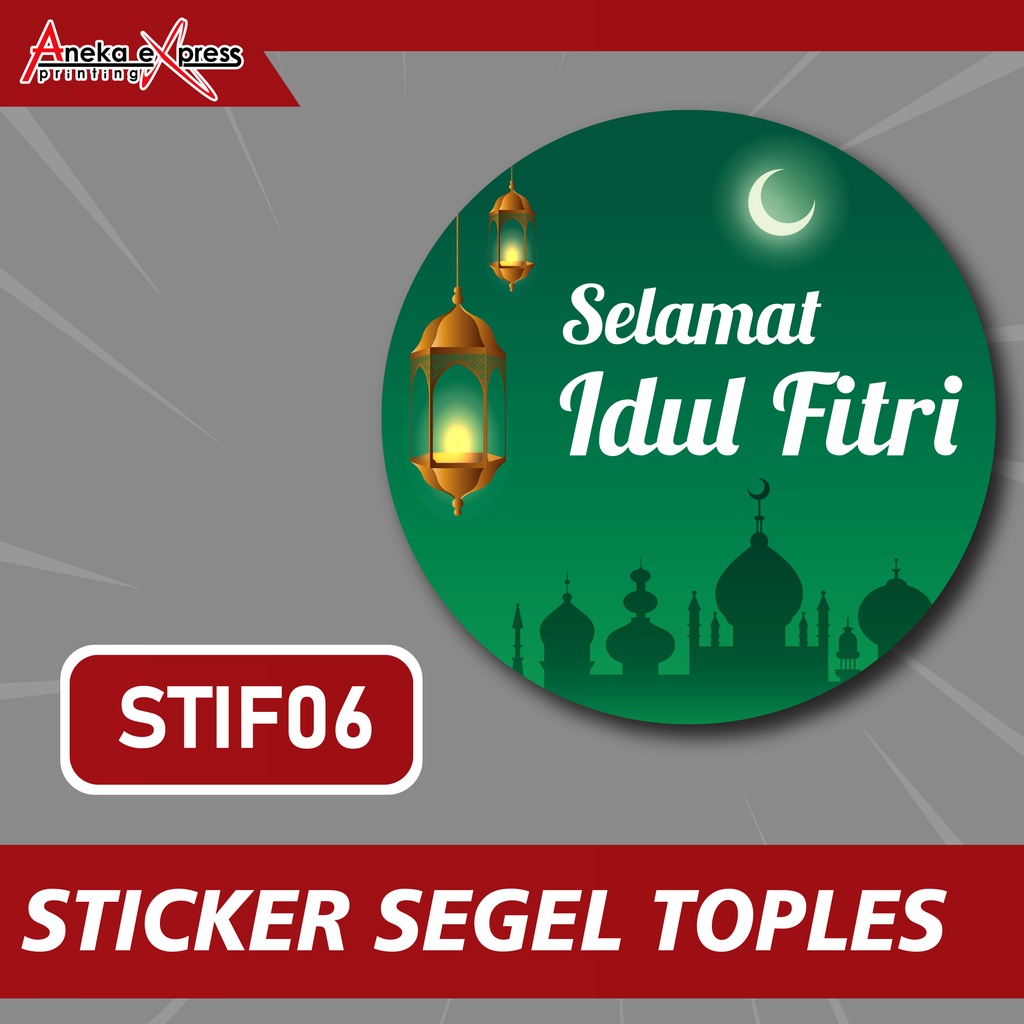 Stiker Toples | Stiker Lebaran Idul Fitri | Sticker Bulat | Stiker Kemasan Parcel | Sticker Hampers-STIF06