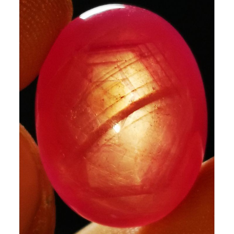 Natural Red Ruby Star Burma Kristal Big Size + Sertifikat Ngr Lab