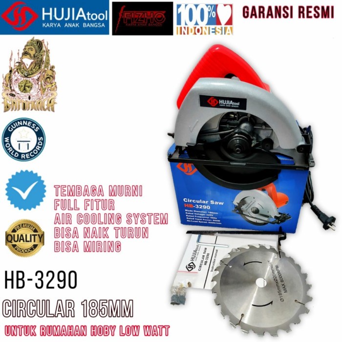 mesin gergaji kayu listrik/circular saw/serkel hujia type 3290