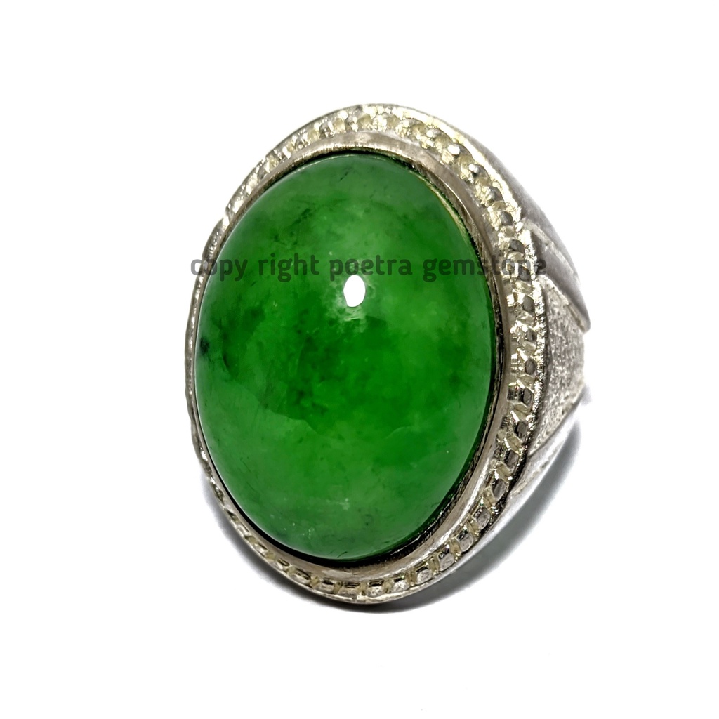 Natural Batu Akik Giok Burma Jade it Jade Ring Alphaka GBJ04