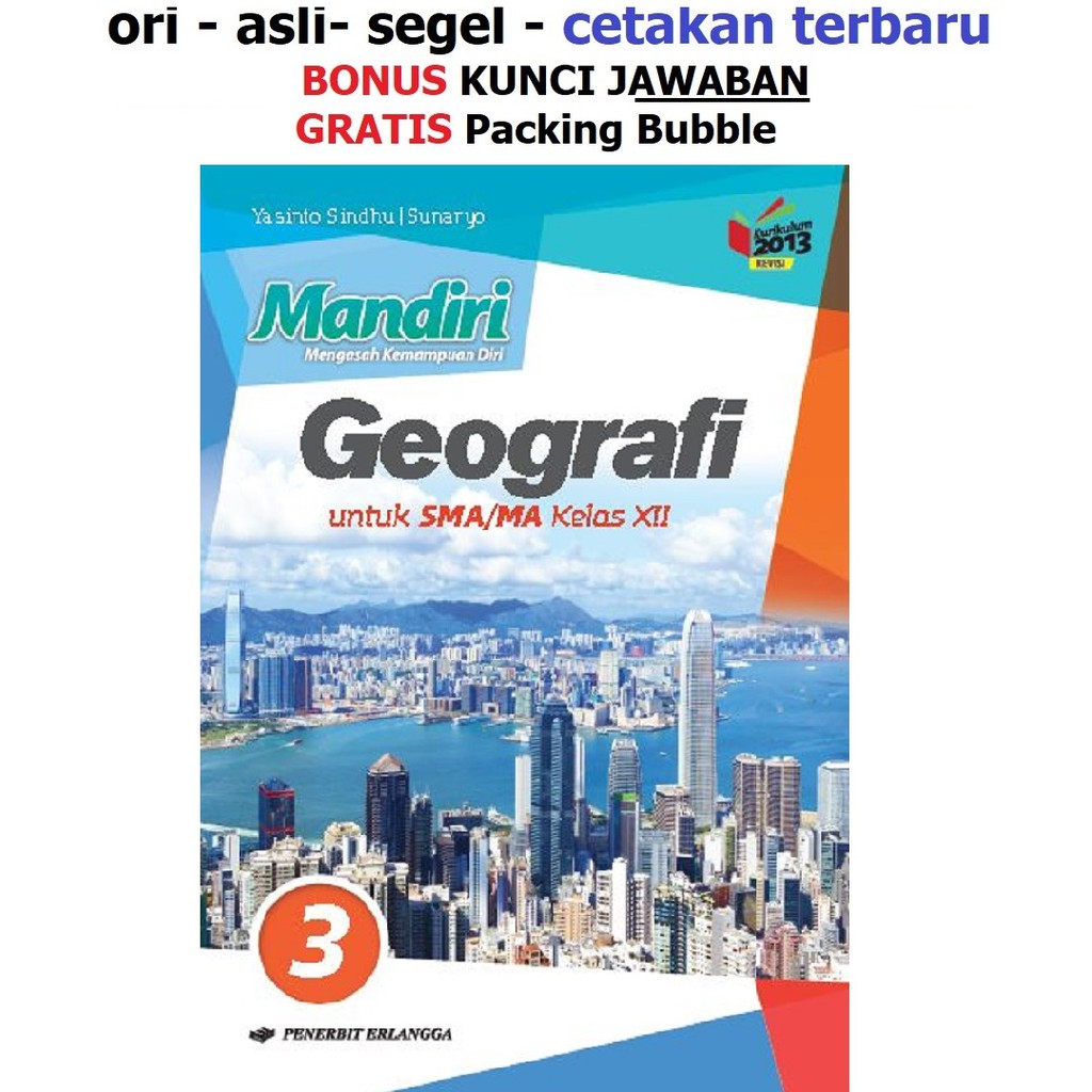 Buku Mandiri Erlangga Geografi Sma Kelas 12 K13 Soal Jawaban Shopee Indonesia