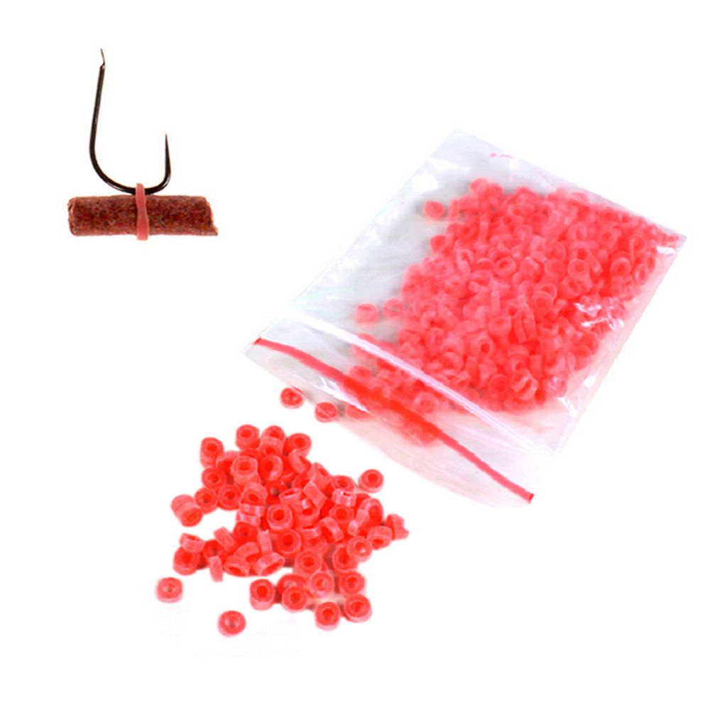 Top 2600pcs / 13 Kantong Karet Pengikat Umpan Pancing Cacing Merah Imitasi Portable Kualitas Tinggi