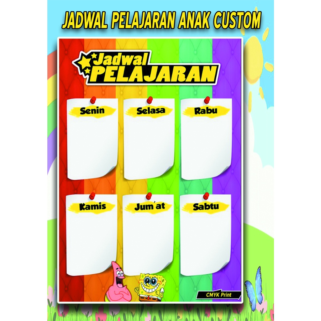 

(Custom) Jadwal Pelajaran Anak Sekolah dan di Laminasi kode 03