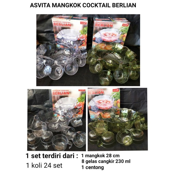 Asvita mangkok cocktail/mangkok es buah