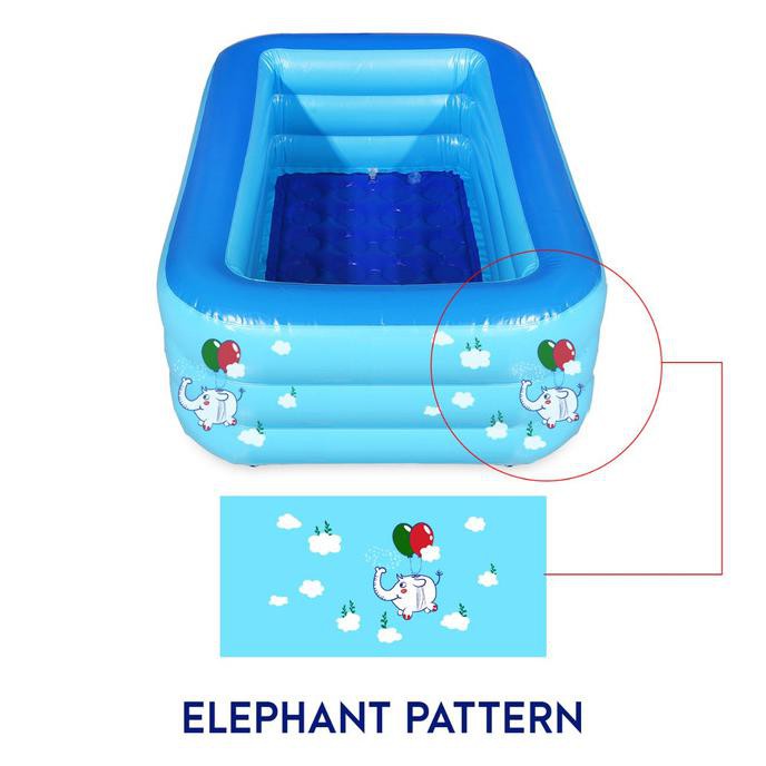 Kolam Renang Anak Big Jumbo Kotak 210 Cm / Kolam Renang Portable Kesayanganprakarsa