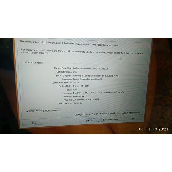 Dell inspiron 11  core i3 Touchscreen