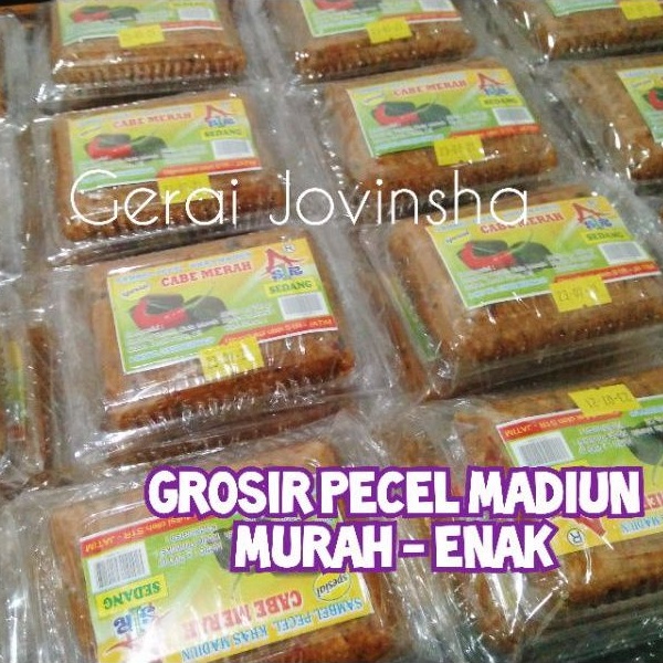 

Sambel pecel madiun CAP CABE MERAH 250gr bumbu pecel khas Madiun