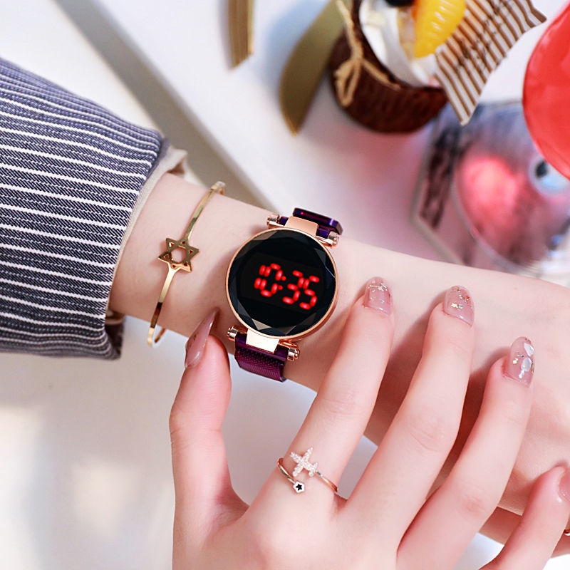 [✅COD] JAM TANGAN WANITA TERBARU JAM MAGNET RANTAI JAM TANGAN DIGITAL IMPORT JAM HARGA MURAH-1