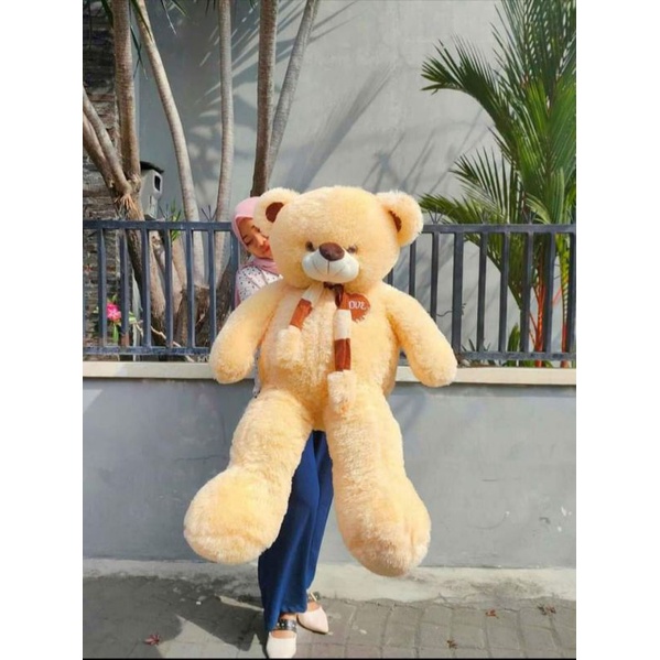 boneka teddy bear love syal premium SNI