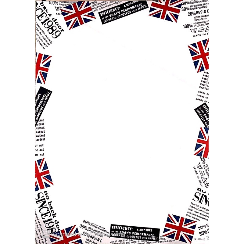 

kertas hvs A4 bergambar motif england uk travel stamp