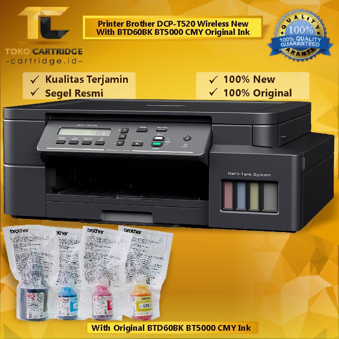 Printer Bro Ink Tank DCP-T520w Inktank DCP T520w T520 Print Scan Copy Wifi multifunction