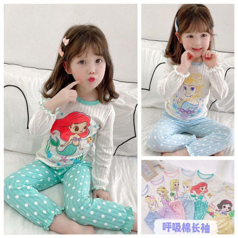 KIDZ BALI - SETELAN PIYAMA ANAK BAJU TIDUR ANAK PEREMPUAN LENGAN PANJANG IMPORT