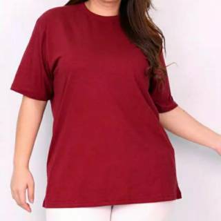  Kaos  oblong  jumbo  big size O neck LD 120 135 150 katun 
