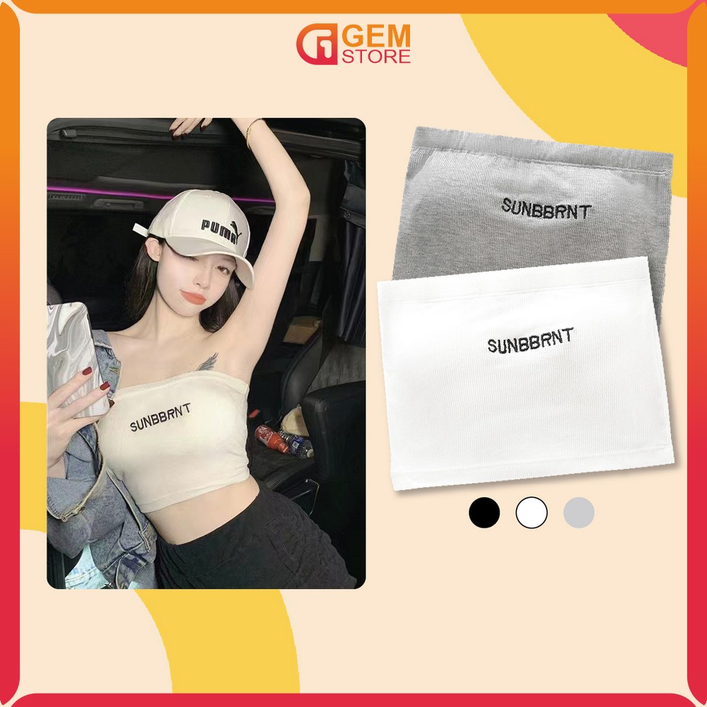 Tanktop Kemben Atasan Wanita Polos Tanpa Tali Dengan Cup Busa / Crop Tengtop Bra Cewek Kekinian GEMs