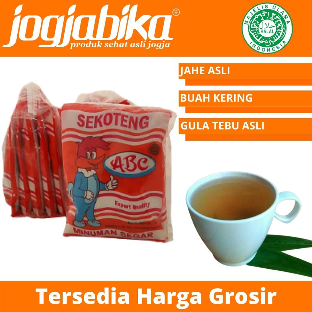 

Sekoteng ABC Bubuk Minuman Jahe Emprit Buah Kering Gula Tebu Agar-Agar 150g isi 5 Sachet