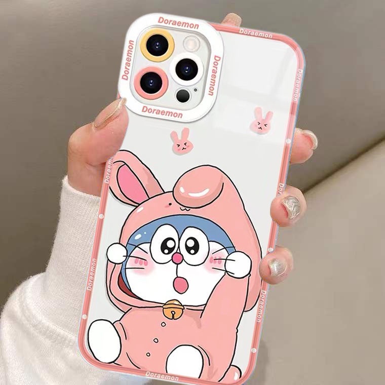 Soft Case Silikon TPU Transparan Motif Kucing Untuk Iphone 14 12 13 6 6S 7 8 Plus X XS XR 11 Pro Max