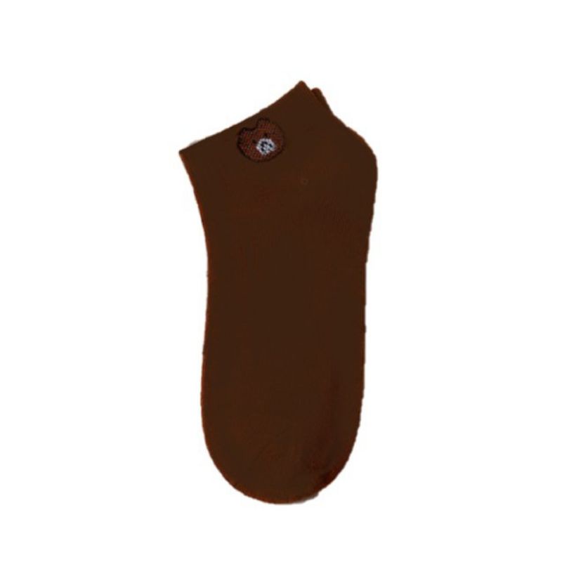 KAOS KAKI PENDEK BROWN CEWEK / KAOS KAKI SEMATA KAKI ANKLE WANITA-COKLAT TUA