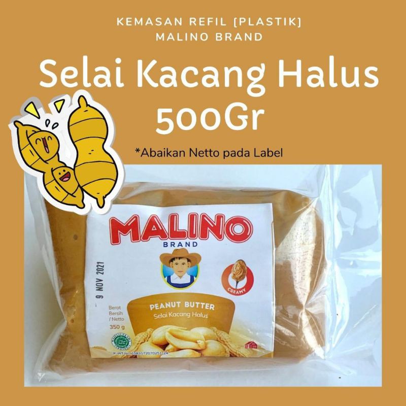 

Selai Kacang Halus Malino Brand Kemasan Refill 500 gram Best Seller
