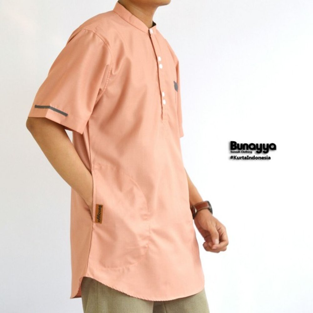 Jual Baju Koko Pria Kurta indonesia Bunayya  - Salmon Bunayya



