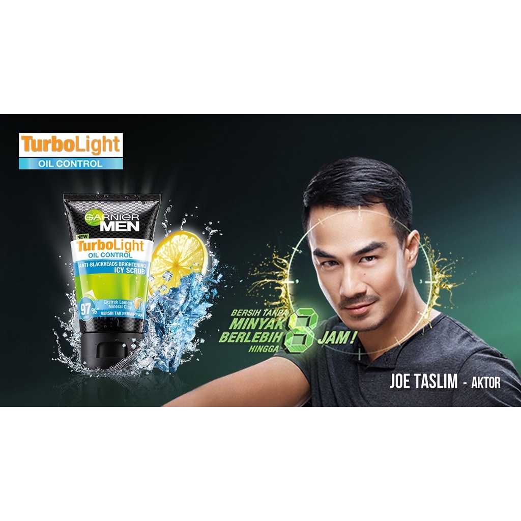 GARNIER MEN  TURBOLIGHT OIL CONTROL ANTI-SHINE BRIGHTENING COOLING FOAM 50 ML