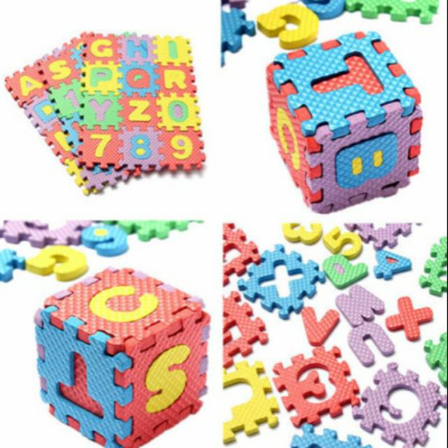 Mini puzzle huruf alfabet evamat
