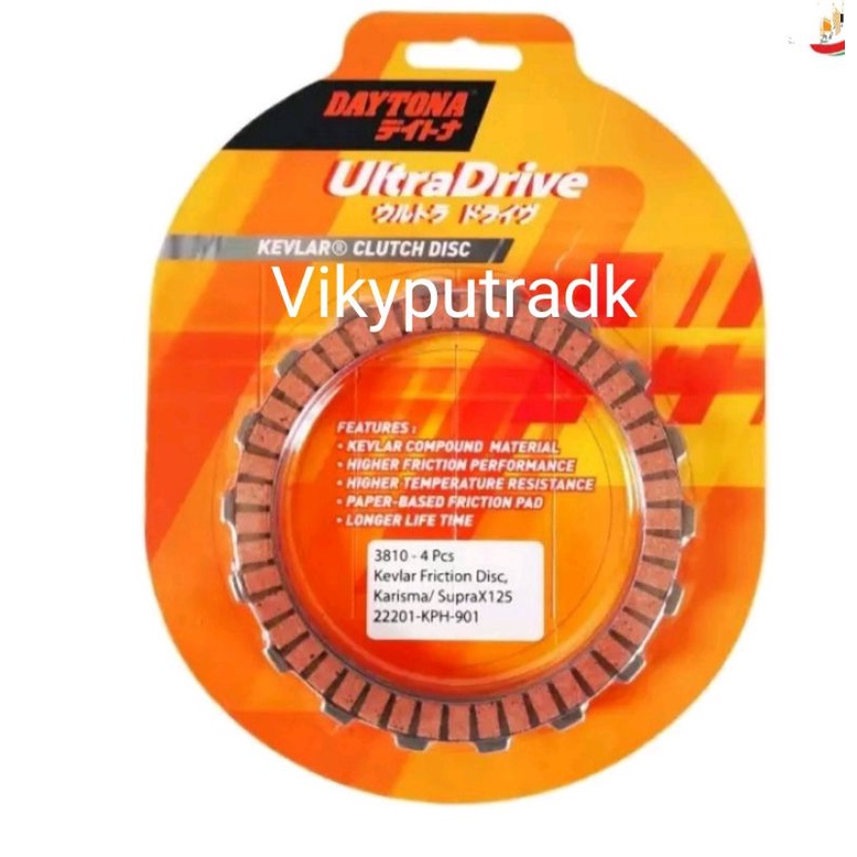 Daytona kampas kopling karisma/supra x 125 kevlar