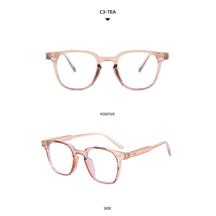 2021 new anti-blue light square fashion men's and women's glasses