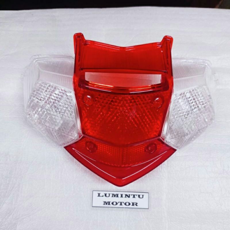 cover stop mika lampu stop mika stop belakang yamaha vega zr merah putih merk narita