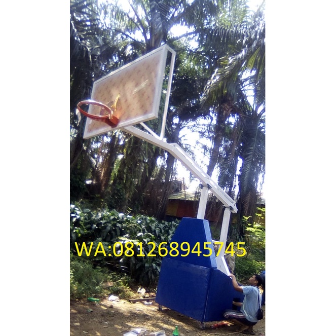 Portable Ring Basket Lipat Hidrolik Standar Ekonomis