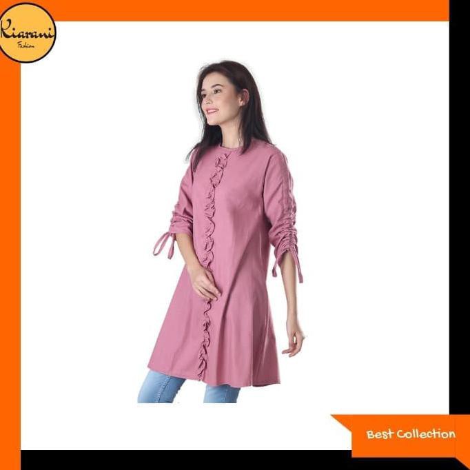 Tunik Serut Wanita 751 - Baju Tunik Wanita 751 - Pink, M
