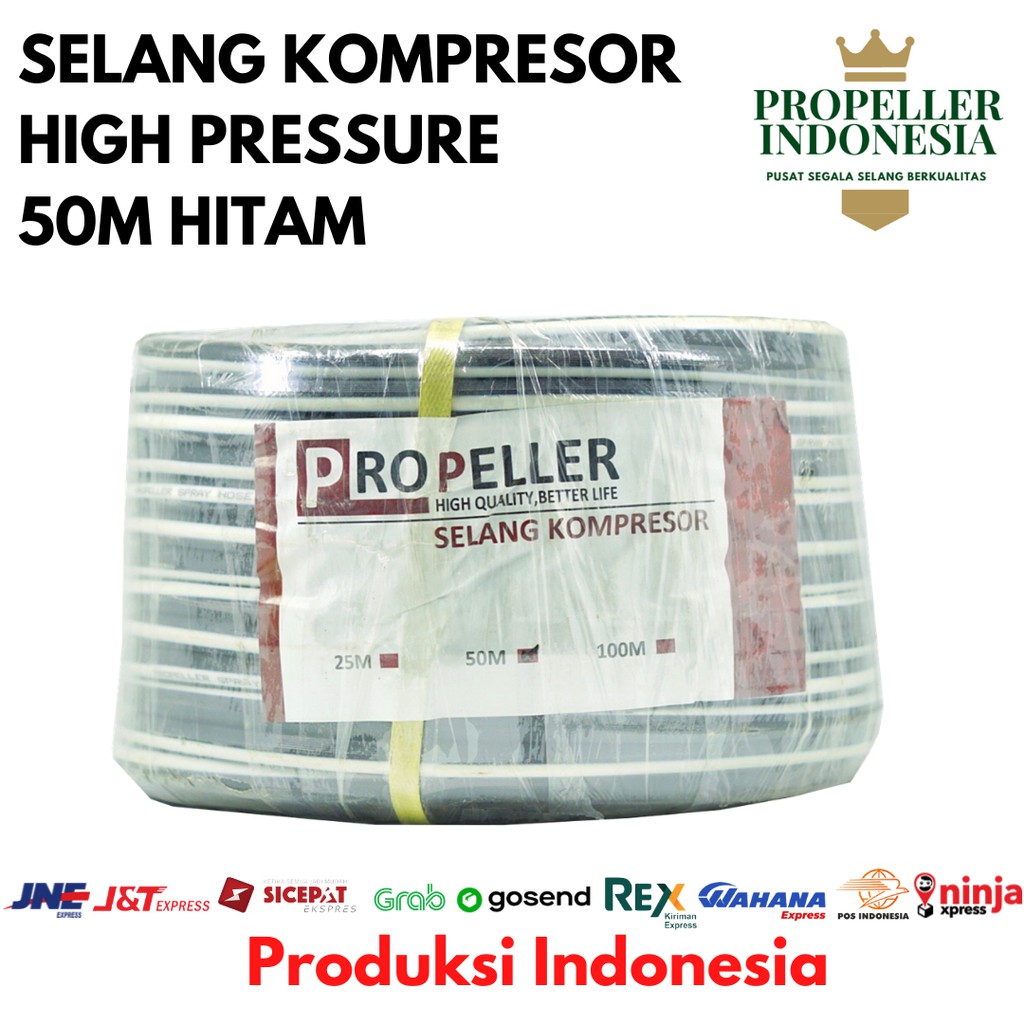 Selang Kompresor Hitam 50M Tanpa Hose Selang Kompresor Angin Selang Kompresor Angin