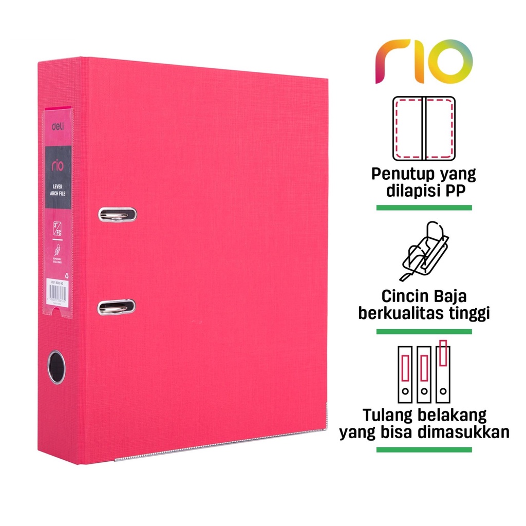 

MAP DOKUMEN 2 RING ORDNER FOLIO 7 CM F4 DELI LEVER ARCH FILE ODNER WARNA KARTON TEBAL BAGUS