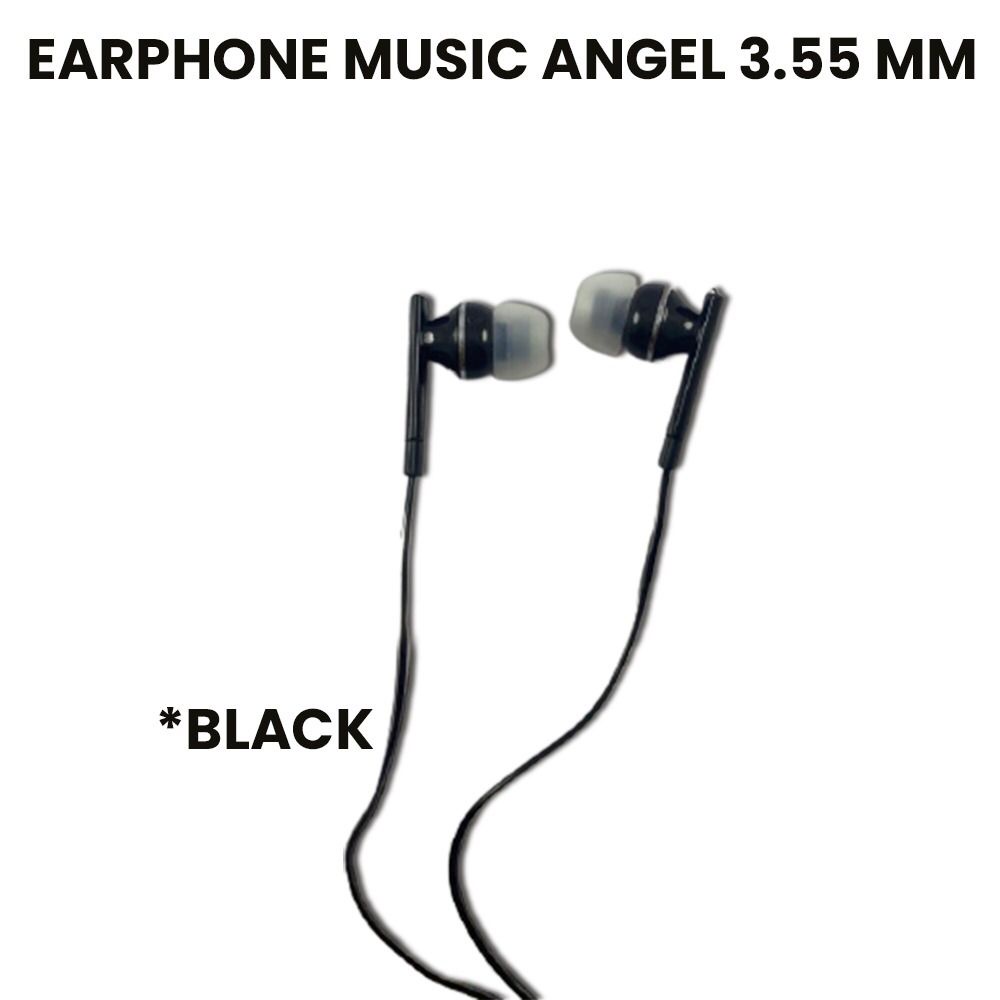 Headset Handsfree Earphone Music Angel Super Bass Stereo Jack 3.5mm Aksesoris Handphone HP OCEANMART OCEAN MART Murah Grosir