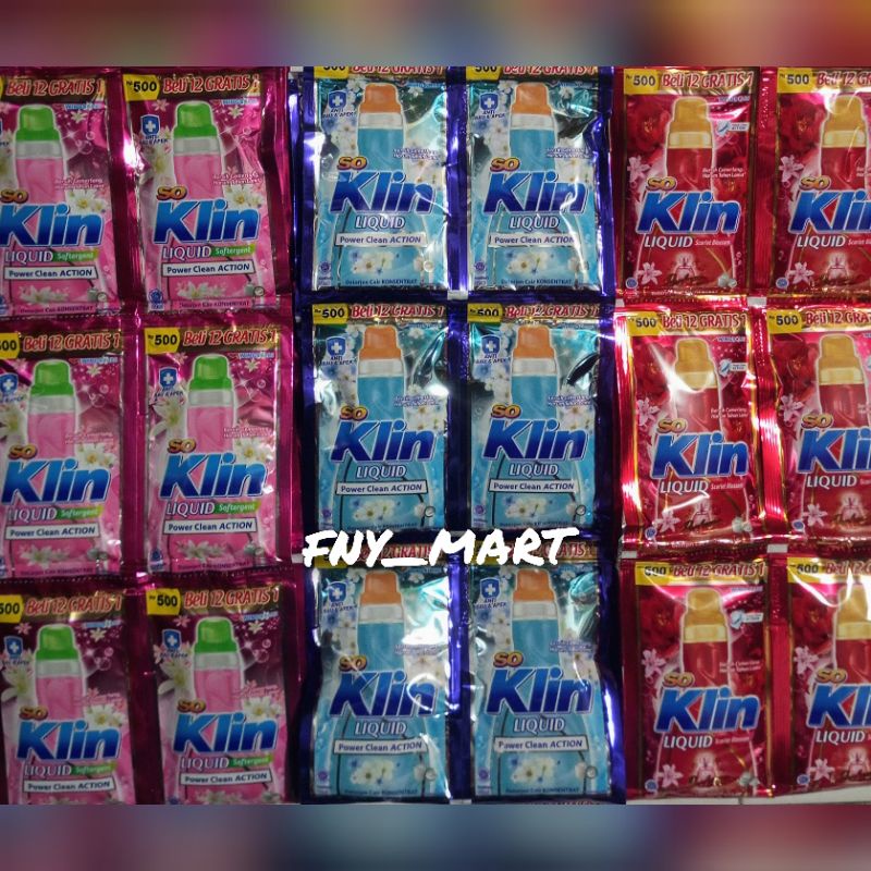 Soklin Detergent Liquid 22ml / Soklin Cair Detergent/ So Klin Detergent PROMO