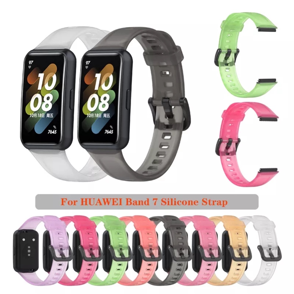 TRANSLUCENT Strap Tali Jam Huawei band 7 Silicone Transparan