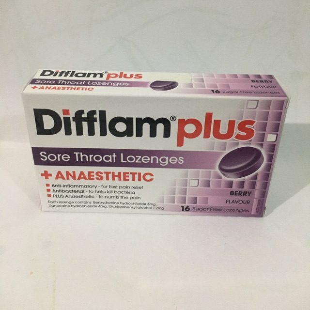 Difflam plus berry flavour isi 16