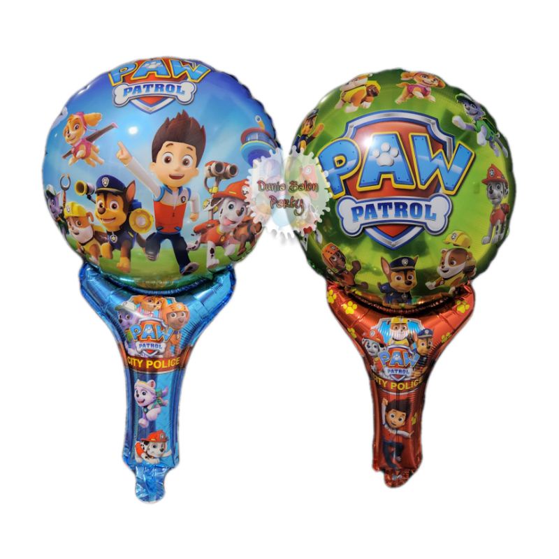 Balon Foil Pentungan / Balon Tongkat Karakter Paw Patrol