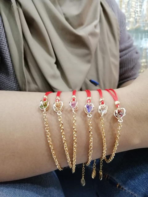 Gelang tangan wanita //gelang serut /perhiasan lapis emas //gelang tangan //gelang tali//gelang