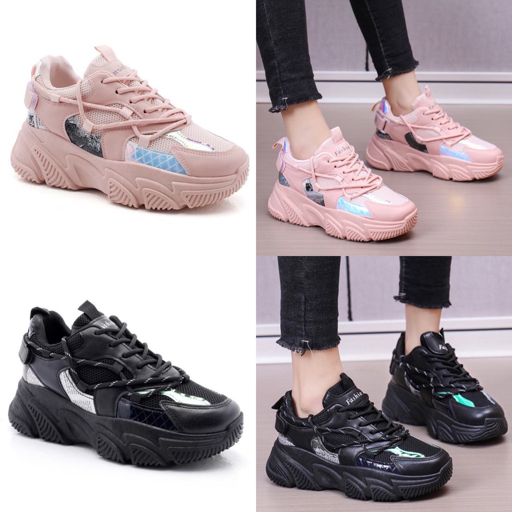 AVANCEID 1887 Sepatu Sneakers Wanita Sekolah Olahraga Sport Pink Putih Import