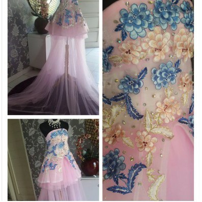 gaun prewedding  pink /blue