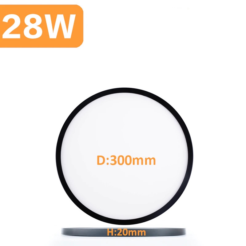 Lampu LED Plafon Modern Ceiling Light Warm White 28W 30 cm - EPS28 - Black